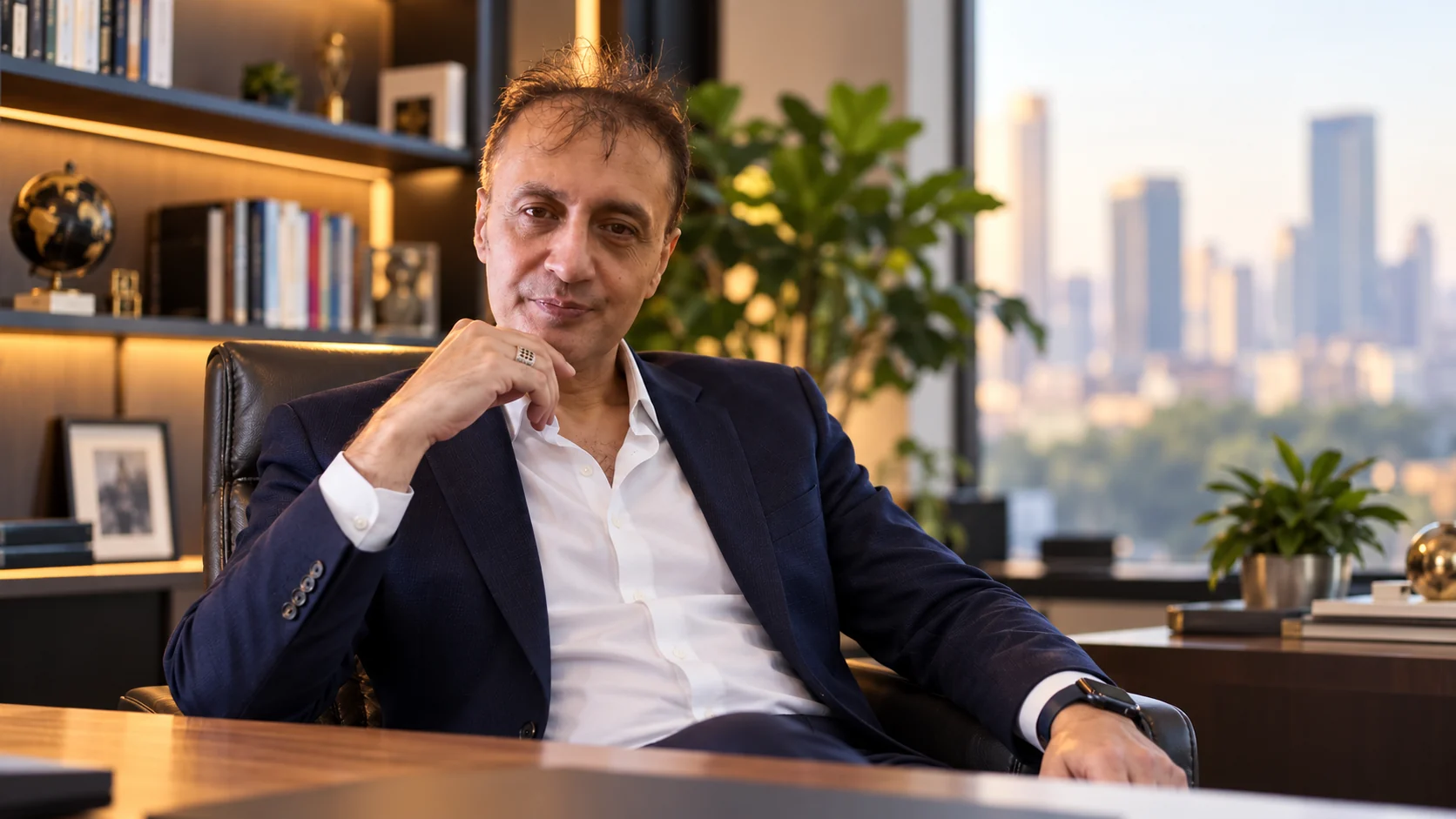 Digitally composed office portrait of Prof. Dr. Bilal Semih Bozdemir, founder of RefundNexa and PressGrup Digital Platforms